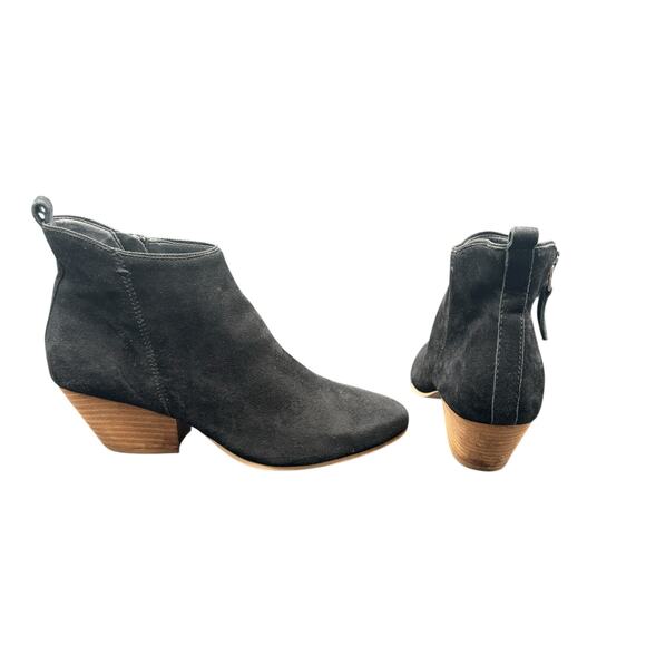 Dolce Vita Shoes - Dolce Vita Black Suede Ankle Boots Size 8 Block Heel Booties